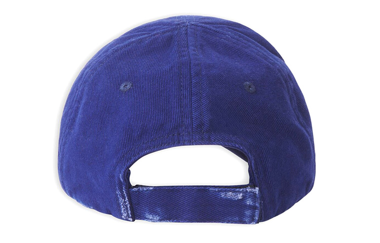 Shop 巴黎世家標誌刺繡水洗藍色棒球帽中性款 5907584A9B9-4077