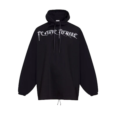 Balenciaga Logo Embroidery Hoodie Black Unisex 482217TTK141000