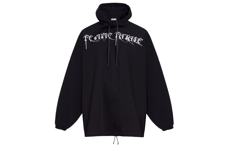 Balenciaga Logo Embroidery Hoodie Black Unisex 482217TTK141000 圖 2