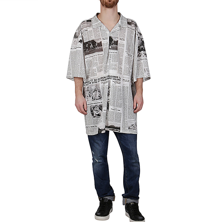 Balenciaga Logo Graphic Print Short Sleeve Shirt - White 647651TJLJ79040 圖 3