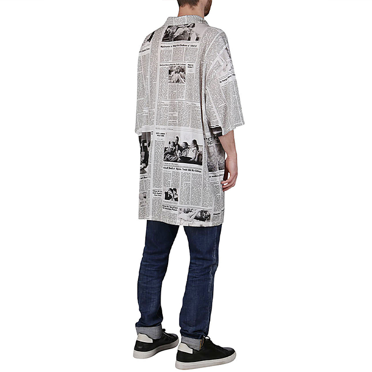 Balenciaga Logo Graphic Print Short Sleeve Shirt - White 647651TJLJ79040 圖 4