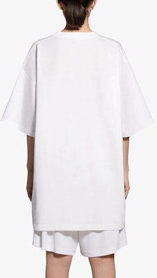 Balenciaga Logo Here Boxy T-Shirt 'White/White' Lookbook Balenciaga Logo Here Boxy T-Shirt 'White/White'