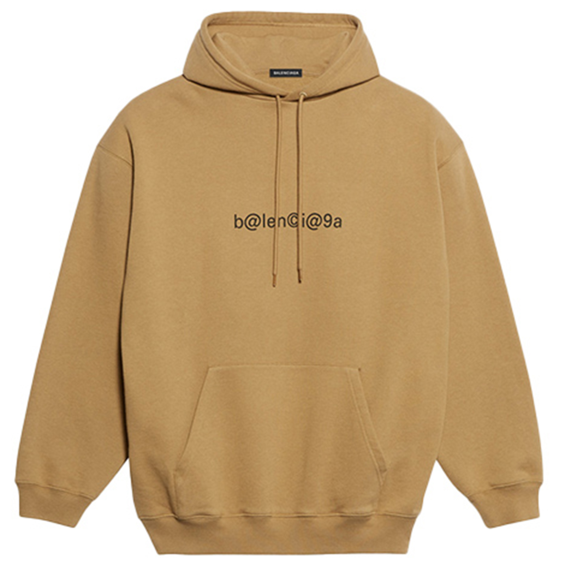 Balenciaga Logo Hoodie Unisex Relaxed Fit Khaki 570811TIV519605