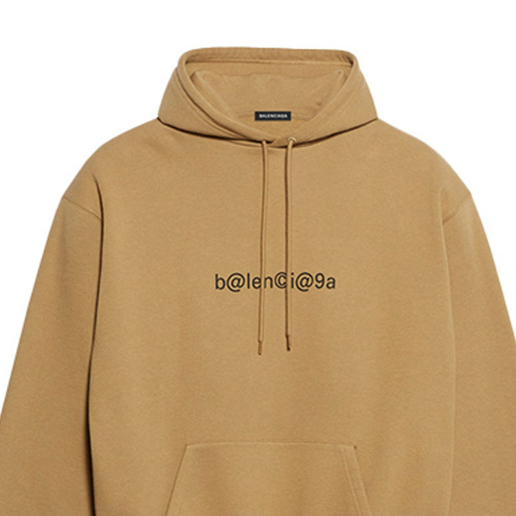 Sizing Balenciaga 標誌連帽衫 男女通用 寬鬆版型 卡其色 570811TIV519605