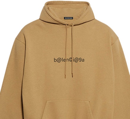 Balenciaga 標誌連帽衫 男女通用 寬鬆版型 卡其色 570811TIV519605 Sizing Balenciaga 標誌連帽衫 男女通用 寬鬆版型 卡其色 570811TIV519605