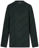 발렌시아가 로고 인타르시아 울 스웨터 그린. 657400T15673050 Order 발렌시아가 로고 인타르시아 울 스웨터 그린. 657400T15673050