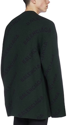 バレンシアガ ロゴ ウール インターシャ セーター グリーン 657400T15673050 Shop バレンシアガ ロゴ ウール インターシャ セーター グリーン 657400T15673050