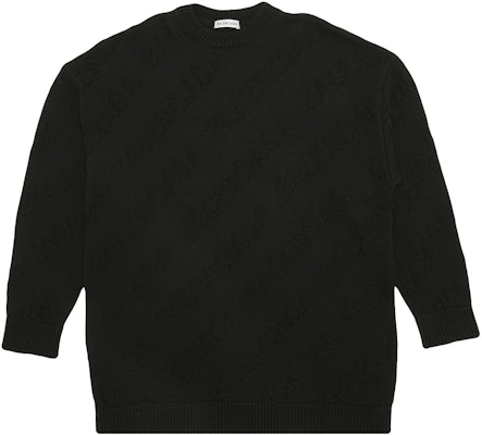 Balenciaga Logo Jacquard Sweater 'Black' Buy Balenciaga Logo Jacquard Sweater 'Black'
