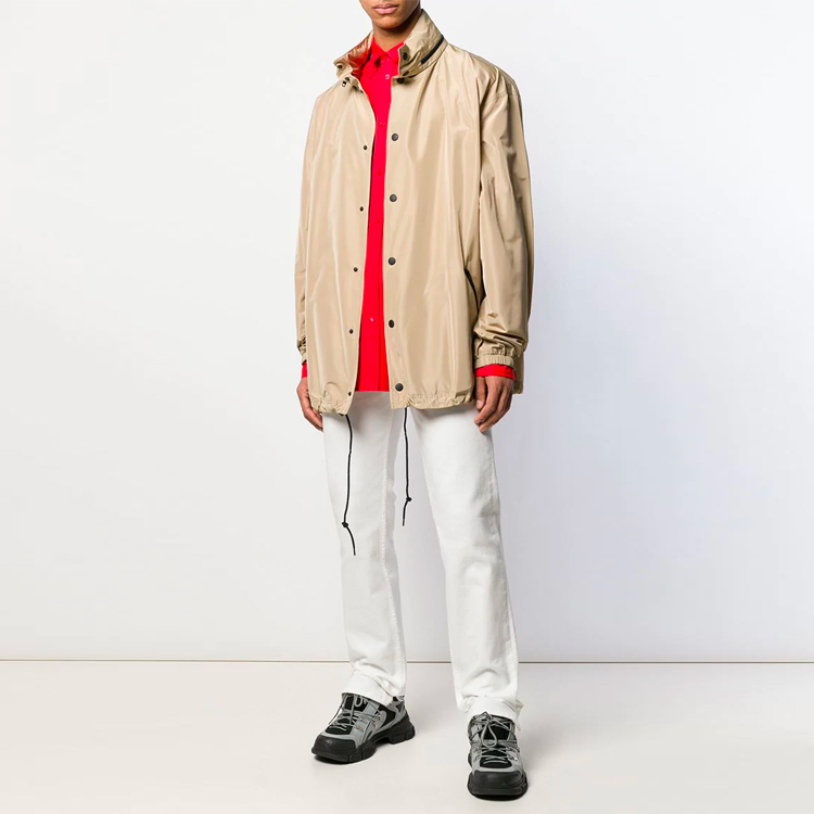 Balenciaga Logo Khaki Trench Jacket 556238TYD369540 圖 3