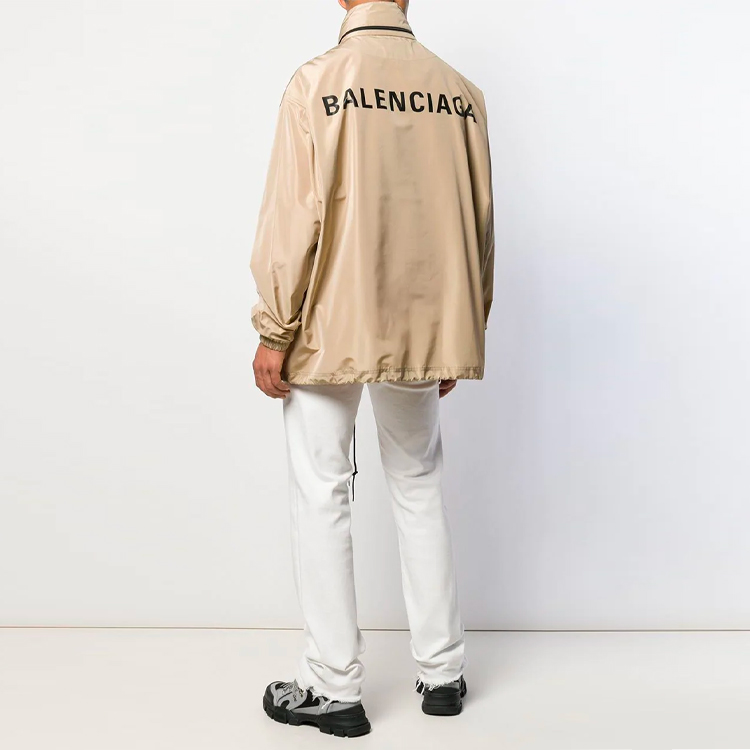 Balenciaga Logo Khaki Trench Jacket 556238TYD369540 圖 4