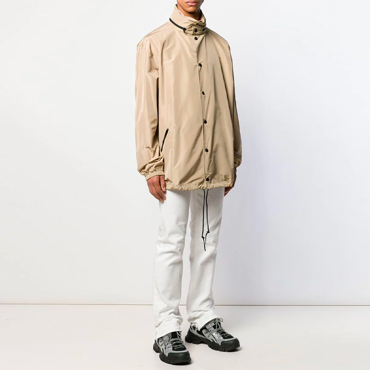 Balenciaga Logo Khaki Trench Jacket 556238TYD369540 圖 5