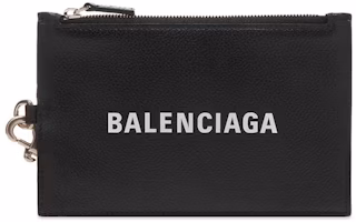 Balenciaga Logo Leather Passport Holder Lanyard Black Balenciaga Logo Leather Passport Holder Lanyard Black