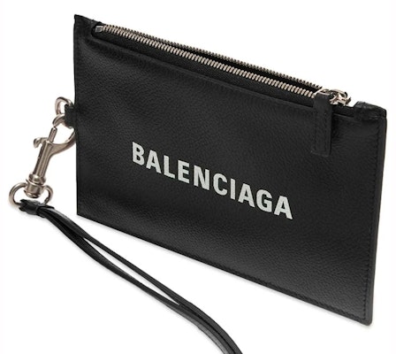 Balenciaga Logo Leather Passport Holder Lanyard Black Order Balenciaga Logo Leather Passport Holder Lanyard Black