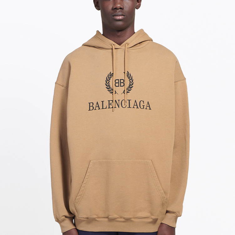 Lookbook 巴黎世家Logo字母连帽衫卡其色 578138TEV519610