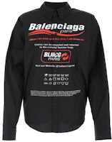 Balenciaga 黑色Logo字母印花長袖襯衫 男女通用款。 664626TEM161000 Order Balenciaga 黑色Logo字母印花長袖襯衫 男女通用款。 664626TEM161000