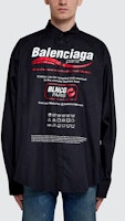 Balenciaga 黑色Logo字母印花長袖襯衫 男女通用款。 664626TEM161000 Shop Balenciaga 黑色Logo字母印花長袖襯衫 男女通用款。 664626TEM161000
