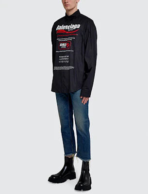 발렌시아가 로고 모노그램 프린트 긴팔 셔츠 유니섹스 블랙. 664626TEM161000 Details for 발렌시아가 로고 모노그램 프린트 긴팔 셔츠 유니섹스 블랙. 664626TEM161000
