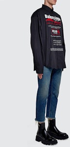 Balenciaga Kemeja Lengan Panjang Monogram Logo Unisex Hitam. 664626TEM161000 Sizing Balenciaga Kemeja Lengan Panjang Monogram Logo Unisex Hitam. 664626TEM161000