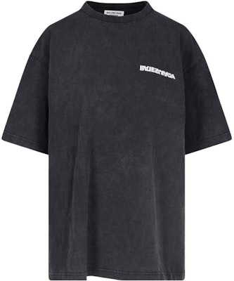 Balenciaga Logo Oversized Black T-Shirt Unisex Casual Couple Style. 641655TLVB39034 Order Balenciaga Logo Oversized Black T-Shirt Unisex Casual Couple Style. 641655TLVB39034
