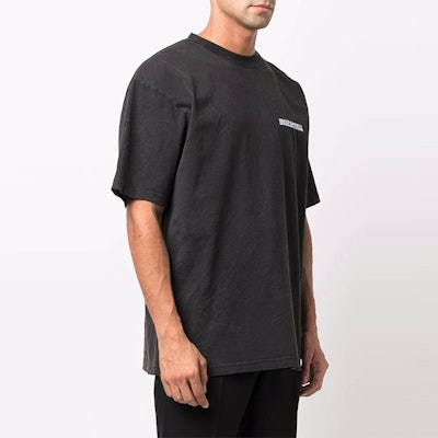 Balenciaga Logo Oversized Black T-Shirt Unisex Casual Couple Style. 641655TLVB39034 Cheap Balenciaga Logo Oversized Black T-Shirt Unisex Casual Couple Style. 641655TLVB39034