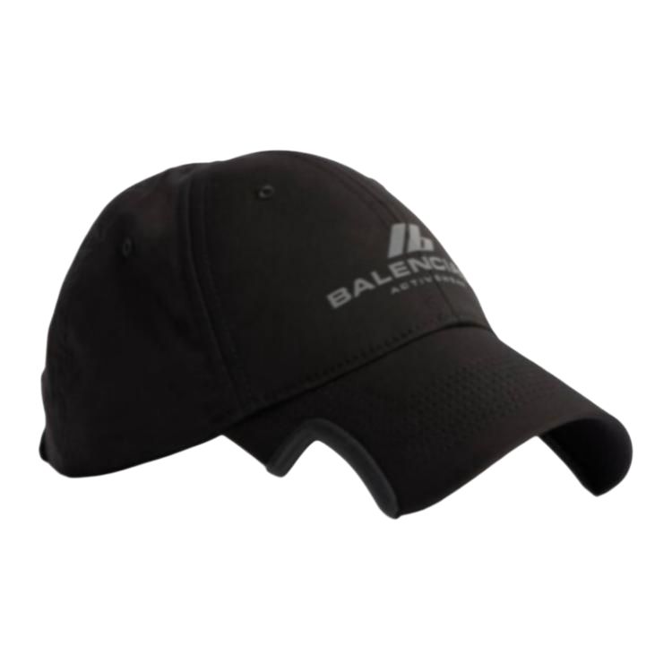 Lookbook 巴黎世家男士黑色標誌聚酯棒球帽 7948914E3B1