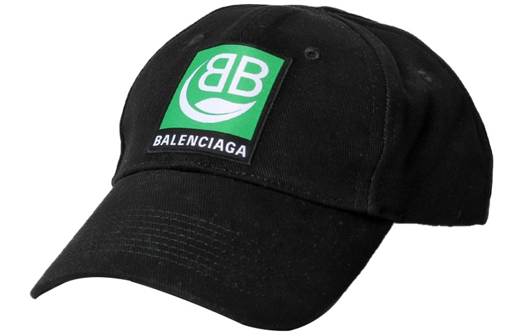 Balenciaga Logo Print Black Baseball Cap Unisex. 593188-310B2-1000