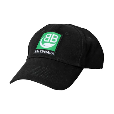 Balenciaga Logo Print Black Baseball Cap Unisex. 593188-310B2-1000