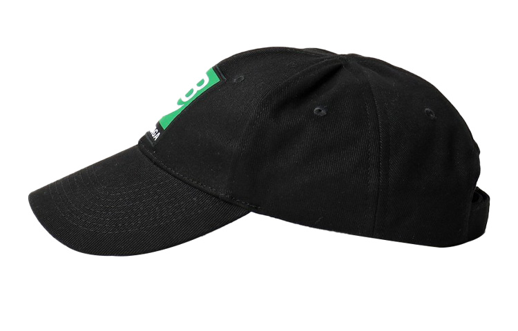 Balenciaga Logo Print Black Baseball Cap Unisex. 593188-310B2-1000 圖 3