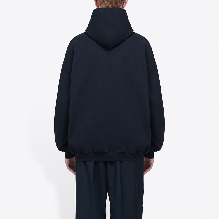 Details for Balenciaga 黑色Logo印花寬鬆版型連帽上衣 男款 620973TIVA21000