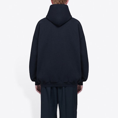 Balenciaga 黑色Logo印花寬鬆版型連帽上衣 男款 620973TIVA21000 Details for Balenciaga 黑色Logo印花寬鬆版型連帽上衣 男款 620973TIVA21000