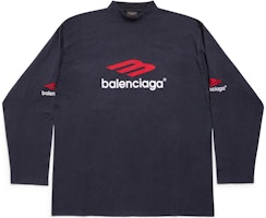Balenciaga Logo Print Black Long Sleeve Oversized Unisex T-Shirt. 720250TPVD71470 Balenciaga Logo Print Black Long Sleeve Oversized Unisex T-Shirt. 720250TPVD71470