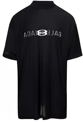 Balenciaga Logo Print Black Relaxed Fit Crewneck T-Shirt Mens Casual Tee 787358TQVJ41569 Order Balenciaga Logo Print Black Relaxed Fit Crewneck T-Shirt Mens Casual Tee 787358TQVJ41569