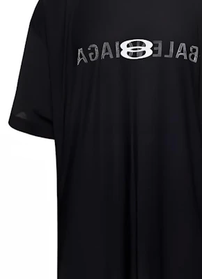 Balenciaga Logo Print Black Relaxed Fit Crewneck T-Shirt Mens Casual Tee 787358TQVJ41569 Sizing Balenciaga Logo Print Black Relaxed Fit Crewneck T-Shirt Mens Casual Tee 787358TQVJ41569