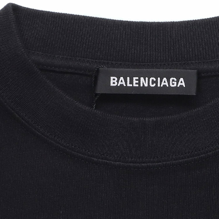 Sizing Camiseta Negra Balenciaga Logo Estampado Ajuste Relajado 620969TIVD51000