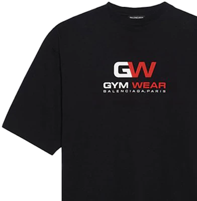 Camiseta Negra Balenciaga Logo Estampado Ajuste Relajado 620969TIVD51000 Cheap Camiseta Negra Balenciaga Logo Estampado Ajuste Relajado 620969TIVD51000