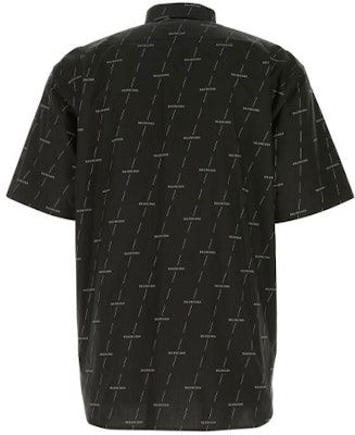 발렌시아가 로고 프린트 블랙 반팔 셔츠 534332TJLF31269 Lookbook 발렌시아가 로고 프린트 블랙 반팔 셔츠 534332TJLF31269