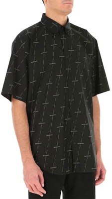 발렌시아가 로고 프린트 블랙 반팔 셔츠 534332TJLF31269 Purchase 발렌시아가 로고 프린트 블랙 반팔 셔츠 534332TJLF31269