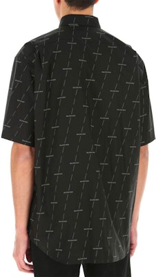 발렌시아가 로고 프린트 블랙 반팔 셔츠 534332TJLF31269 Details for 발렌시아가 로고 프린트 블랙 반팔 셔츠 534332TJLF31269