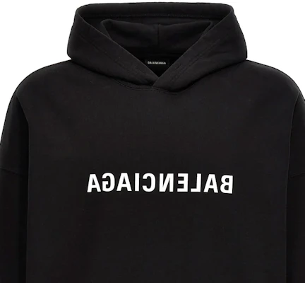 Balenciaga Logo Print Sweatshirt Lengan Panjang Hitam Loose Fit. 674986TNVR31070 Details for Balenciaga Logo Print Sweatshirt Lengan Panjang Hitam Loose Fit. 674986TNVR31070