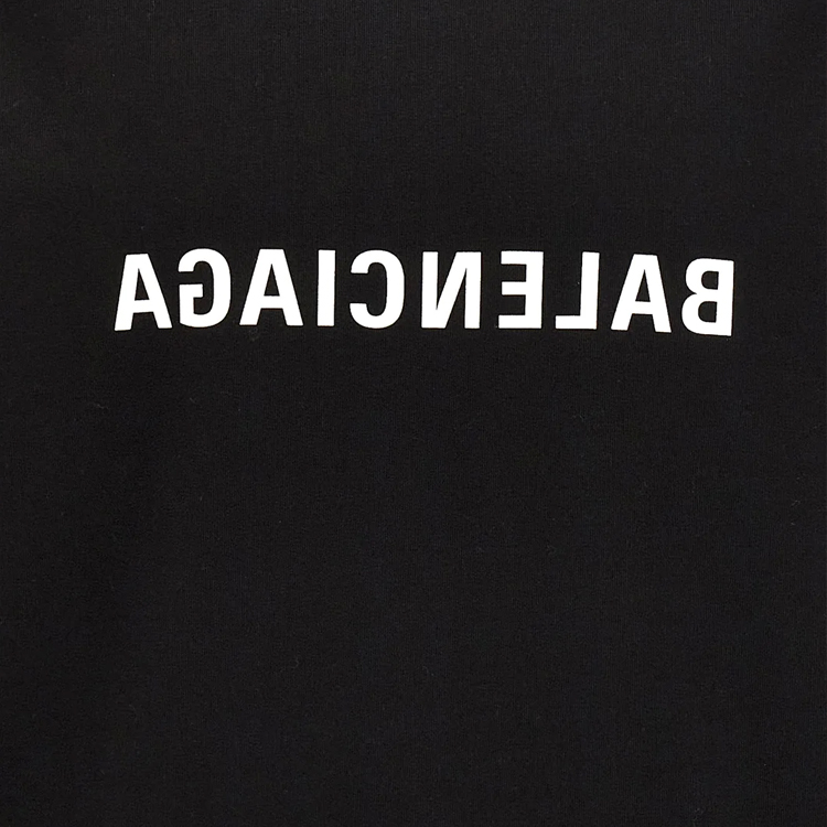 Balenciaga Logo Print Casual Long Sleeve Sweatshirt Black  Loose Fit. 674986TNVR31070 圖 7