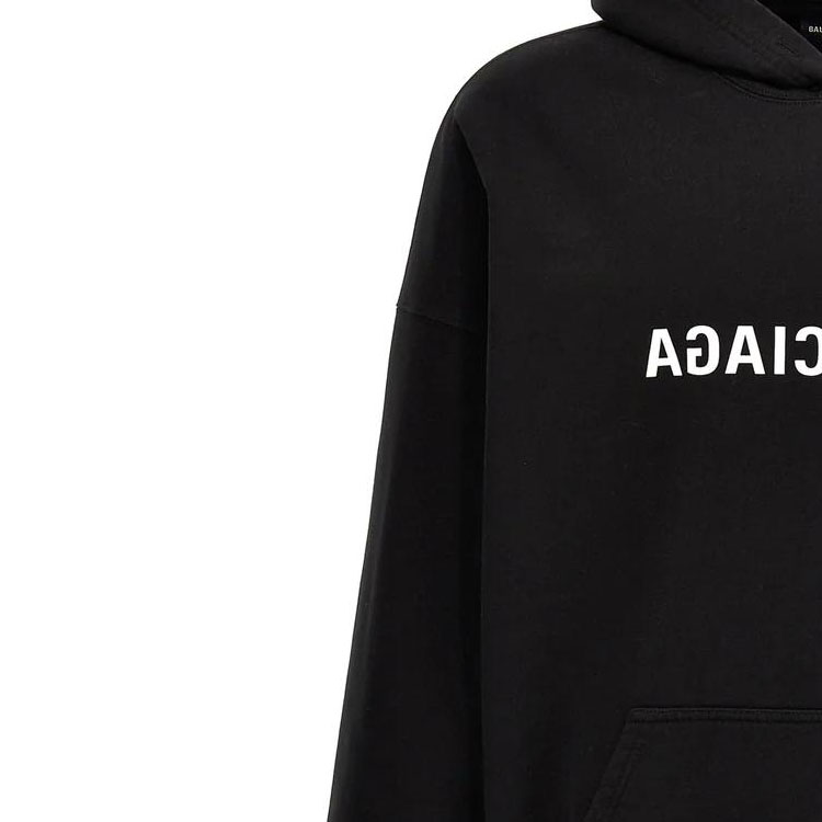 Balenciaga Logo Print Casual Long Sleeve Sweatshirt Black  Loose Fit. 674986TNVR31070 圖 8