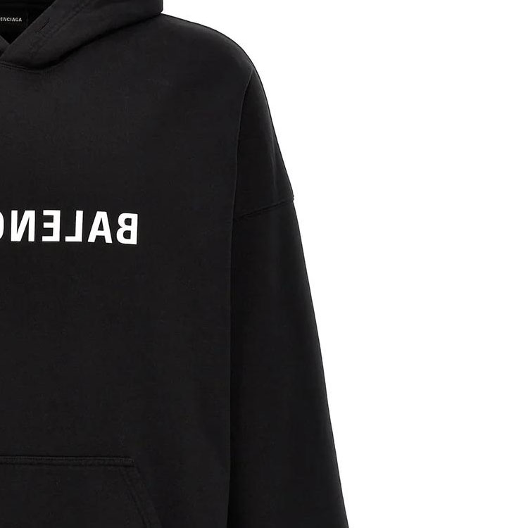Balenciaga Logo Print Casual Long Sleeve Sweatshirt Black  Loose Fit. 674986TNVR31070 圖 9