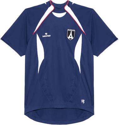 Balenciaga 男款藍色標誌印花拼色款長袖T恤 标准版型。 641664TJV054482 Order Balenciaga 男款藍色標誌印花拼色款長袖T恤 标准版型。 641664TJV054482