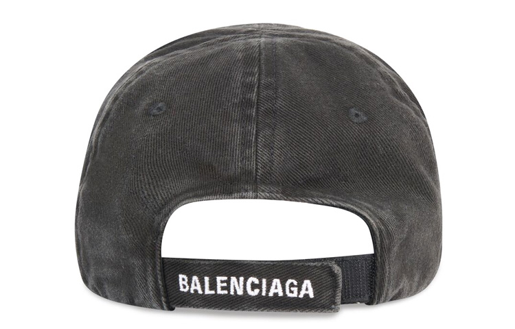 Balenciaga Logo Print Cotton Baseball Cap Unisex Black. 661600310B21000 圖 4