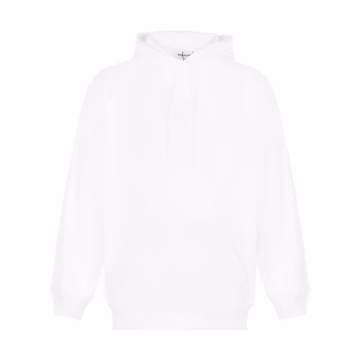 Balenciaga Logo Print Cotton Hoodie Unisex White 570798TAV379000