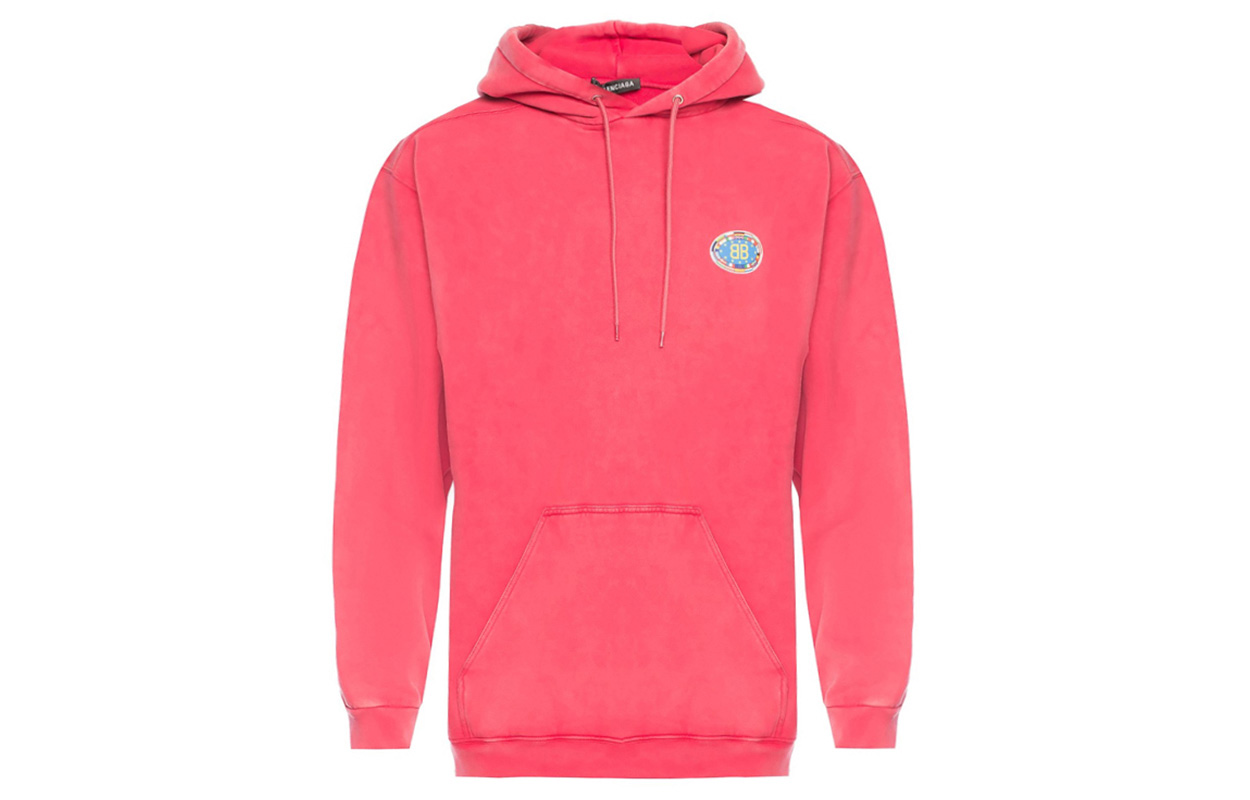 Balenciaga Logo Print Cotton Long-Sleeve Sweatshirt Pink - 600583THV587764