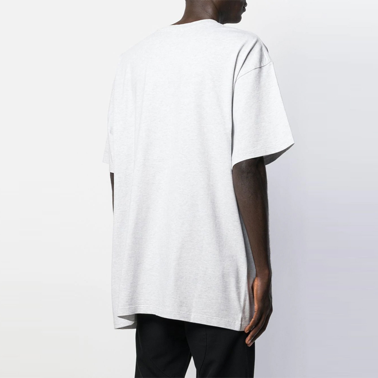 Lookbook 巴黎世家logo印花宽松版圆领白色T恤 583214TFV652569