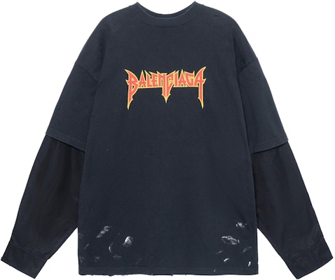 Balenciaga Logo Print Crewneck Long Sleeve T-Shirt Unisex Black 698631TMV881055 Order Balenciaga Logo Print Crewneck Long Sleeve T-Shirt Unisex Black 698631TMV881055