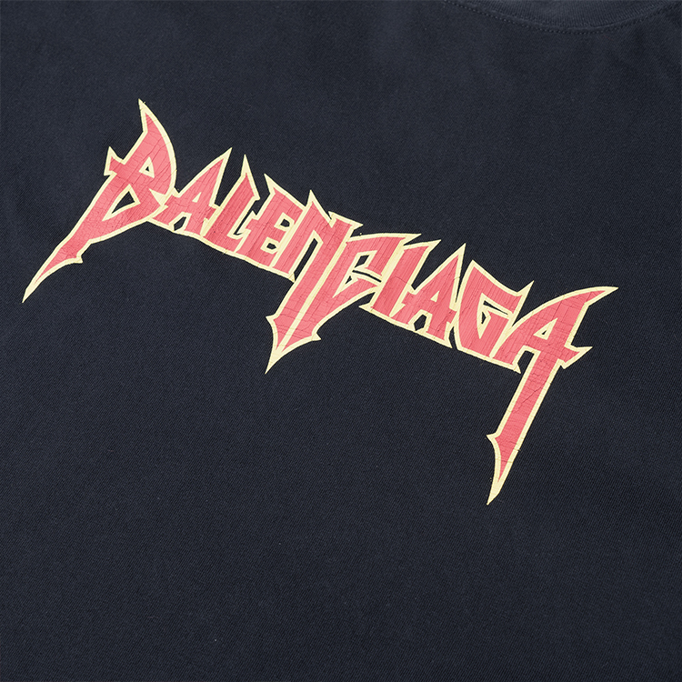 Sizing Balenciaga Logo Print Crewneck Long Sleeve T-Shirt Unisex Black 698631TMV881055