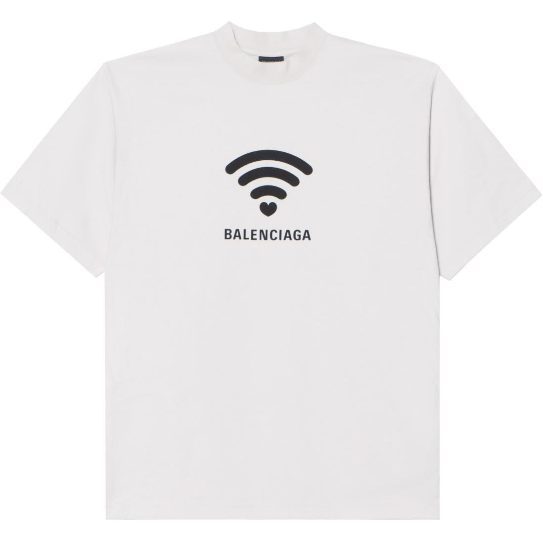Balenciaga Logo Print Crewneck Relaxed Fit Short Sleeve T-Shirt White 764235TQVK23307 圖 2